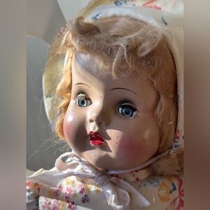 Vintage composition 1930’s mama doll original clothes shoes sleeper eyes lovely